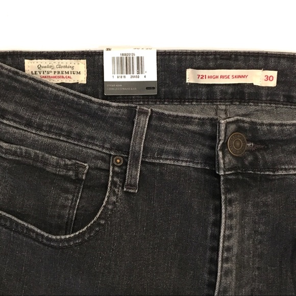 Levi’s 721 Premium Sculpt Hi Rise Skinny 30 black - Picture 2 of 5